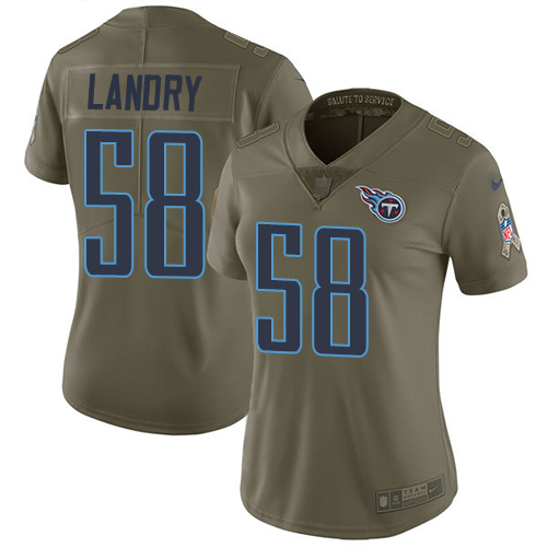 Nike Titans #58 Harold Landry Olive Women's Stitched NFL Limited 2017 Salute to Service Jersey Nike Titans #58 Harold Landry Olive Women's Stitched NFL Limited 2017 Salute to Service Jersey