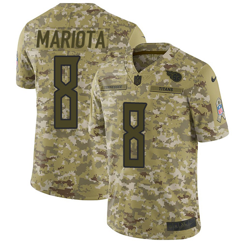 Nike Titans #8 Marcus Mariota Camo Men's Stitched NFL Limited 2018 Salute To Service Jersey Nike Titans #8 Marcus Mariota Camo Men's Stitched NFL Limited 2018 Salute To Service Jersey