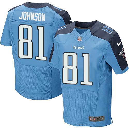 Nike Titans #81 Andre Johnson Light Blue Team Color Men's Stitched NFL Elite Jersey Nike Titans #81 Andre Johnson Light Blue Team Color Men's Stitched NFL Elite Jersey