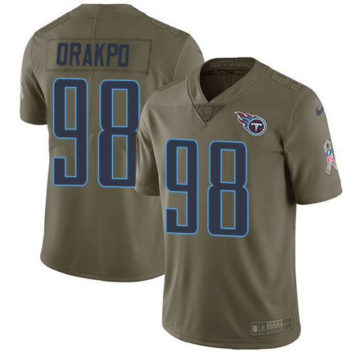 Nike Titans #98 Brian Orakpo Olive Men's Stitched NFL Limited 2017 Salute to Service Jersey Nike Titans #98 Brian Orakpo Olive Men's Stitched NFL Limited 2017 Salute to Service Jersey