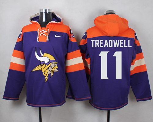 Nike Vikings #11 Laquon Treadwell Purple Player Pullover NFL Hoodie Nike Vikings #11 Laquon Treadwell Purple Player Pullover NFL Hoodie