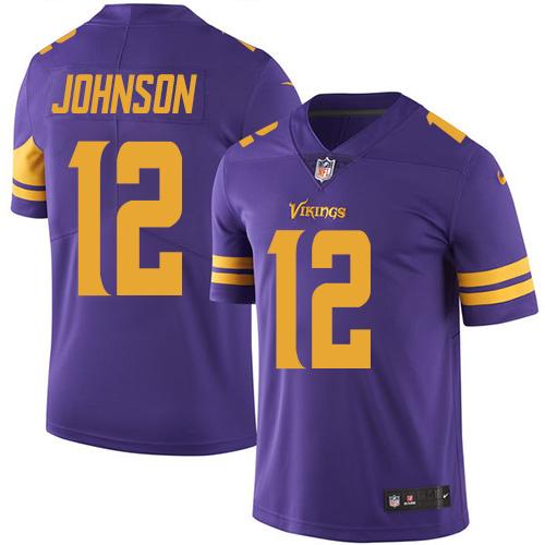 Nike Vikings #12 Charles Johnson Purple Men's Stitched NFL Limited Rush Jersey Nike Vikings #12 Charles Johnson Purple Men's Stitched NFL Limited Rush Jersey
