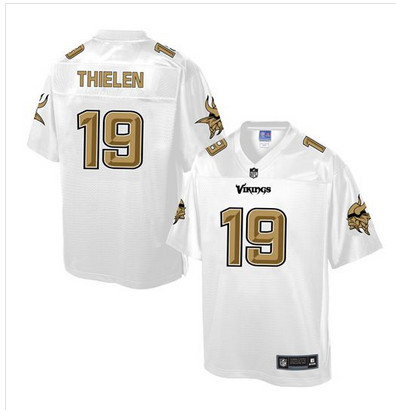 Nike Vikings #19 Adam Thielen White Men's NFL Pro Line Fashion Game Jersey