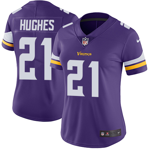 Nike Vikings #21 Mike Hughes Purple Team Color Women's Stitched NFL Vapor Untouchable Limited Jersey Nike Vikings #21 Mike Hughes Purple Team Color Women's Stitched NFL Vapor Untouchable Limited Jersey