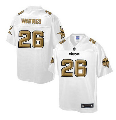Nike Vikings #26 Trae Waynes White Men's NFL Pro Line Fashion Game Jersey