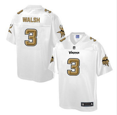 Nike Vikings #3 Blair Walsh White Men's NFL Pro Line Fashion Game Jersey
