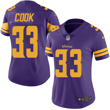 Nike Vikings #33 Dalvin Cook Purple Women's Stitched NFL Limited Rush Jersey Nike Vikings #33 Dalvin Cook Purple Women's Stitched NFL Limited Rush Jersey