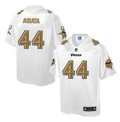 Nike Vikings #44 Matt Asiata White Men's NFL Pro Line Fashion Game Jersey