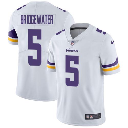 Nike Vikings #5 Teddy Bridgewater White Youth Stitched NFL Vapor Untouchable Limited Jersey Nike Vikings #5 Teddy Bridgewater White Youth Stitched NFL Vapor Untouchable Limited Jersey