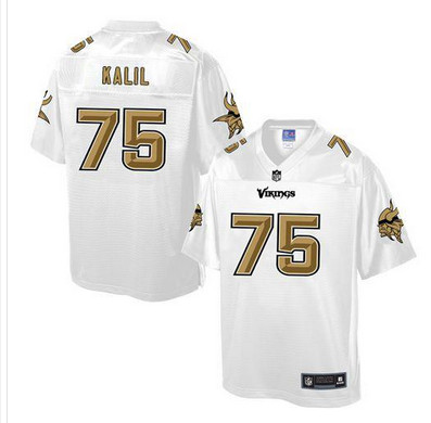 Nike Vikings #75 Matt Kalil White Men's NFL Pro Line Fashion Game Jersey
