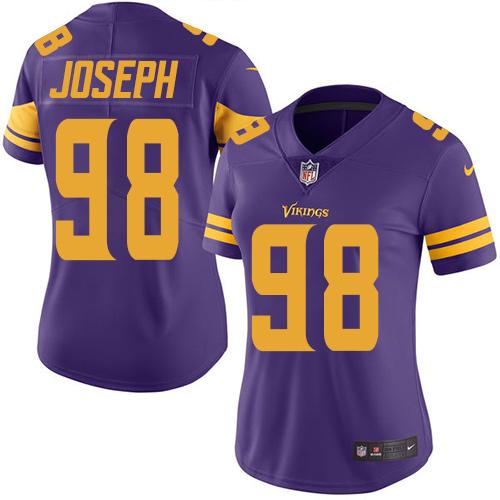 Nike Vikings #98 Linval Joseph Purple Women's Stitched NFL Limited Rush Jersey Nike Vikings #98 Linval Joseph Purple Women's Stitched NFL Limited Rush Jersey