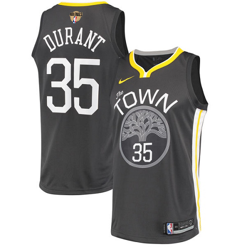 Nike Warriors #35 Kevin Durant Black The Finals Patch NBA Swingman Statement Edition Jersey Nike Warriors #35 Kevin Durant Black The Finals Patch NBA Swingman Statement Edition Jersey