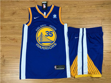 Nike Warriors #35 Kevin Durant Blue Nike Swingman Jersey(With Shorts) Nike Warriors #35 Kevin Durant Blue Nike Swingman Jersey(With Shorts)