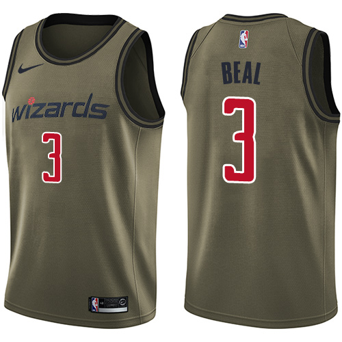 Nike Wizards #3 Bradley Beal Green Salute to Service NBA Swingman Jersey Nike Wizards #3 Bradley Beal Green Salute to Service NBA Swingman Jersey