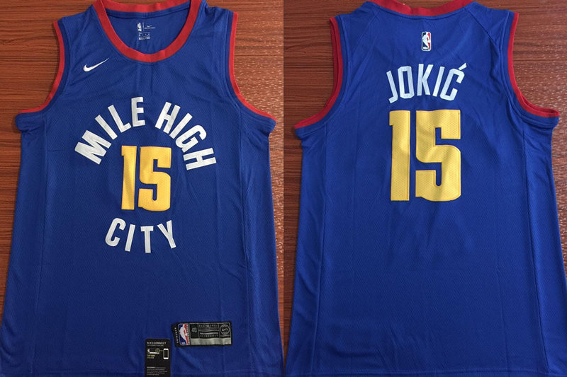 Nuggets 15 Nikola Jokic Blue Nike Swingman Jersey Nuggets 15 Nikola Jokic Blue Nike Swingman Jersey