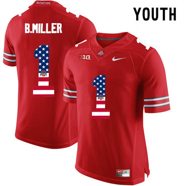 Ohio State Buckeyes 1 Braxton Miller Red USA Flag College Football Limited Jersey Ohio State Buckeyes 1 Braxton Miller Red USA Flag College Football Limited Jersey