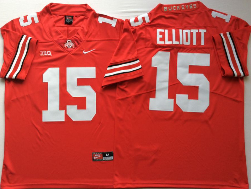 Ohio State Buckeyes 15 Ezekiel Elliott Red Nike College Football Jersey Ohio State Buckeyes 15 Ezekiel Elliott Red Nike College Football Jersey