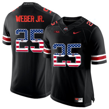 Ohio State Buckeyes 25 Mike Weber Black USA Flag College Football Limited Jersey Ohio State Buckeyes 25 Mike Weber Black USA Flag College Football Limited Jersey