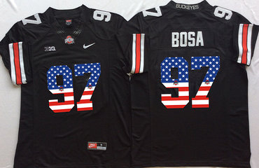 Ohio State Buckeyes 97 Joey Bosa Black USA Flag College Football Jersey Ohio State Buckeyes 97 Joey Bosa Black USA Flag College Football Jersey