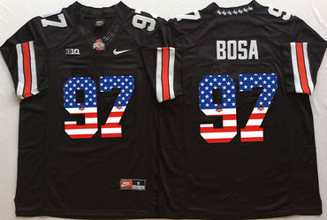 Ohio State Buckeyes 97 Joey Bosa Black USA Flag College Jersey Ohio State Buckeyes 97 Joey Bosa Black USA Flag College Jersey