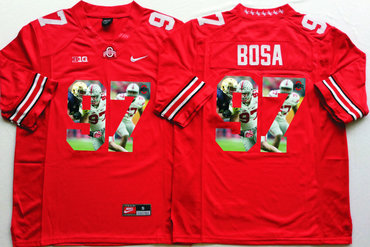 Ohio State Buckeyes 97 Joey Bosa Red Portrait Number College Jersey Ohio State Buckeyes 97 Joey Bosa Red Portrait Number College Jersey
