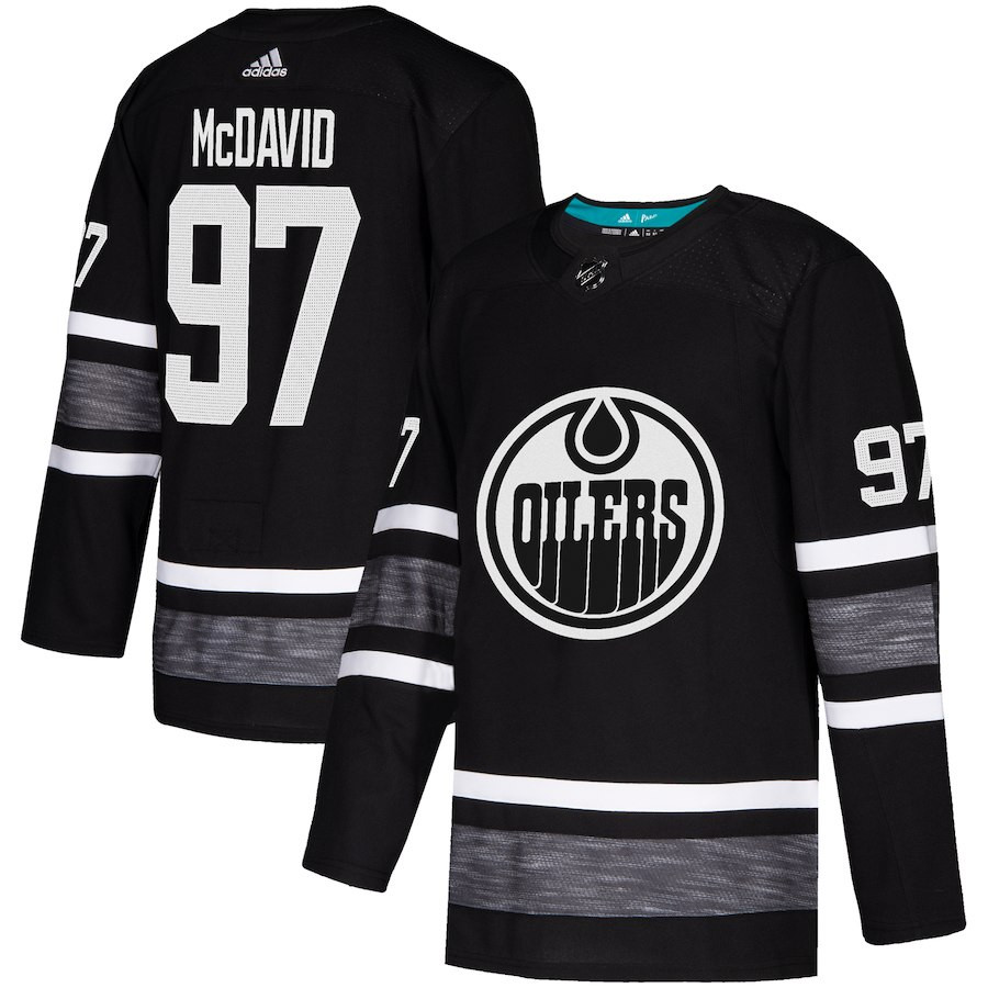 Oilers #97 Connor McDavid Black Authentic 2019 All-Star Stitched Youth Hockey Jersey