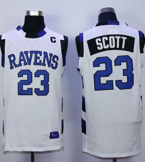 One Tree Hill Ravens #23 Nathan Scott White Stitched Basketball Jersey One Tree Hill Ravens #23 Nathan Scott White Stitched Basketball Jersey