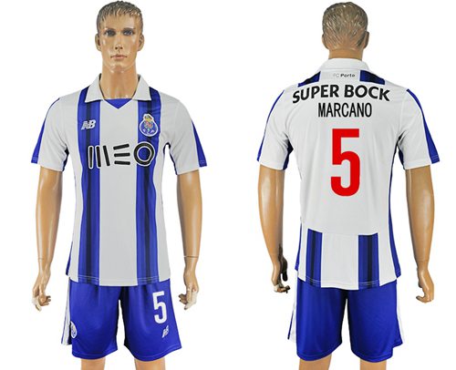 Oporto #5 Marcano Home Soccer Club Jersey Oporto #5 Marcano Home Soccer Club Jersey