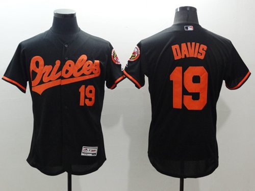 Orioles #19 Chris Davis Black Flexbase Authentic Collection Stitched MLB Jersey Orioles #19 Chris Davis Black Flexbase Authentic Collection Stitched MLB Jersey