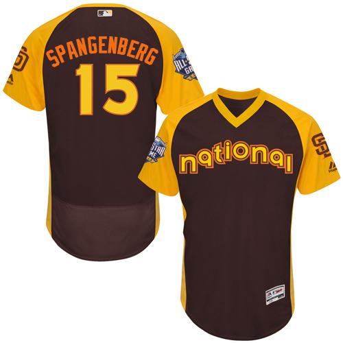 Padres #15 Cory Spangenberg Brown Flexbase Authentic Collection 2016 All-Star National League Stitched MLB Jersey Padres #15 Cory Spangenberg Brown Flexbase Authentic Collection 2016 All-Star National League Stitched MLB Jersey