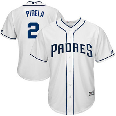 Padres #2 Jose Pirela White New Cool Base Stitched Baseball Jersey Padres #2 Jose Pirela White New Cool Base Stitched Baseball Jersey