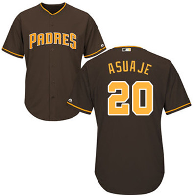 Padres #20 Carlos Asuaje Brown New Cool Base Stitched Baseball Jersey Padres #20 Carlos Asuaje Brown New Cool Base Stitched Baseball Jersey