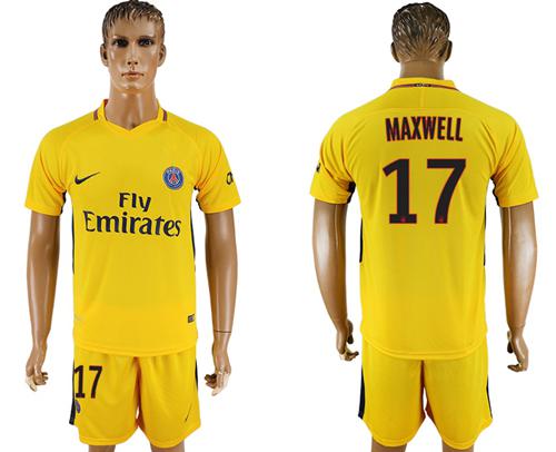 Paris Saint-Germain #17 Maxwell Away Soccer Club Jersey Paris Saint-Germain #17 Maxwell Away Soccer Club Jersey