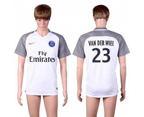 Paris Saint-Germain #23 Van Der Wiel Away Soccer Club Jersey Paris Saint-Germain #23 Van Der Wiel Away Soccer Club Jersey