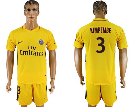 Paris Saint-Germain #3 Kimpembe Away Soccer Club Jersey Paris Saint-Germain #3 Kimpembe Away Soccer Club Jersey
