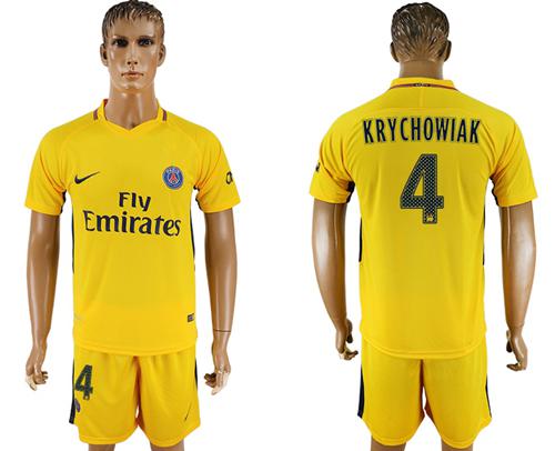 Paris Saint-Germain #4 Krychowiak Away Soccer Club Jersey Paris Saint-Germain #4 Krychowiak Away Soccer Club Jersey