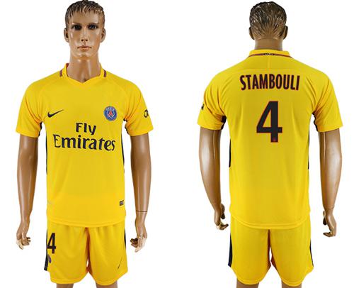 Paris Saint-Germain #4 Stambouli Away Soccer Club Jersey Paris Saint-Germain #4 Stambouli Away Soccer Club Jersey