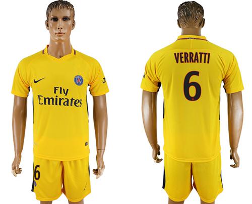 Paris Saint-Germain #6 Verratti Away Soccer Club Jersey Paris Saint-Germain #6 Verratti Away Soccer Club Jersey