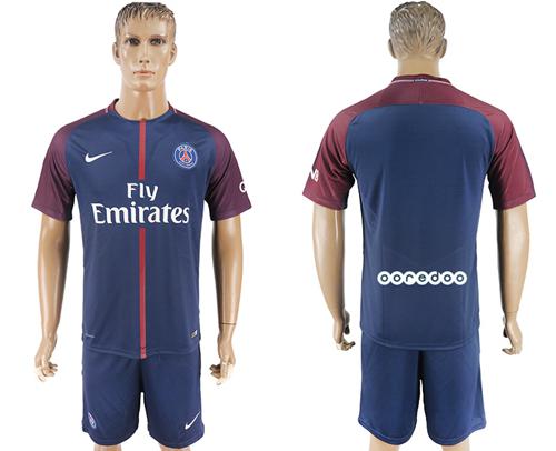 Paris Saint-Germain Blank Blue Soccer Club Jersey Paris Saint-Germain Blank Blue Soccer Club Jersey
