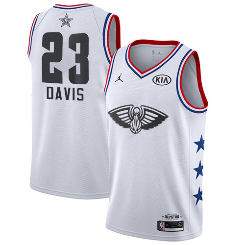 Pelicans #23 Anthony Davis White Basketball Jordan Swingman 2019 All-Star Game Jersey Pelicans #23 Anthony Davis White Basketball Jordan Swingman 2019 All-Star Game Jersey