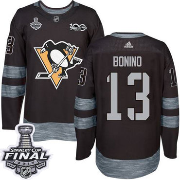Penguins #13 Nick Bonino Black 1917-2017 100th Anniversary Stanley Cup Final Patch Stitched NHL Jersey Penguins #13 Nick Bonino Black 1917-2017 100th Anniversary Stanley Cup Final Patch Stitched NHL Jersey
