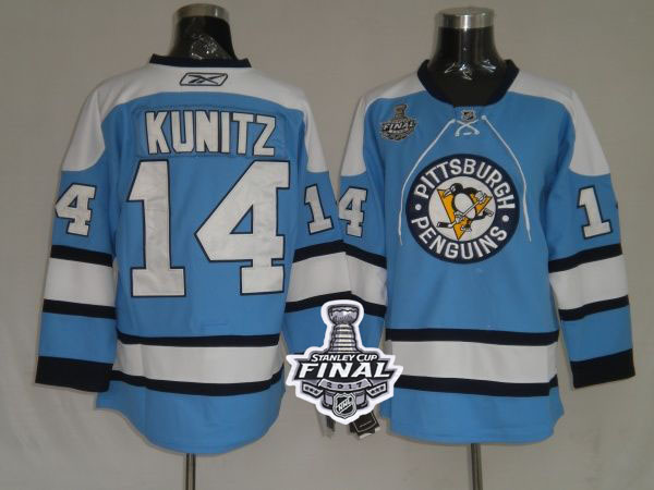 Penguins #14 Chris Kunitz Blue 2017 Stanley Cup Final Patch Stitched NHL Jersey Penguins #14 Chris Kunitz Blue 2017 Stanley Cup Final Patch Stitched NHL Jersey