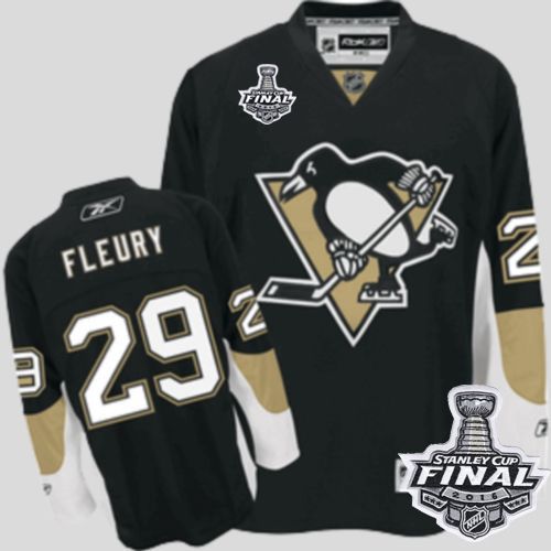 Penguins #29 Andre Fleury Black 2016 Stanley Cup Final Patch Stitched Youth NHL Jersey Penguins #29 Andre Fleury Black 2016 Stanley Cup Final Patch Stitched Youth NHL Jersey