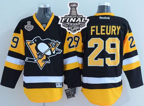 Penguins #29 Andre Fleury Black Alternate 2017 Stanley Cup Final Patch Stitched NHL Jersey Penguins #29 Andre Fleury Black Alternate 2017 Stanley Cup Final Patch Stitched NHL Jersey