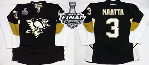 Penguins #3 Olli Maatta Black Home 2016 Stanley Cup Final Patch Stitched NHL Jersey Penguins #3 Olli Maatta Black Home 2016 Stanley Cup Final Patch Stitched NHL Jersey
