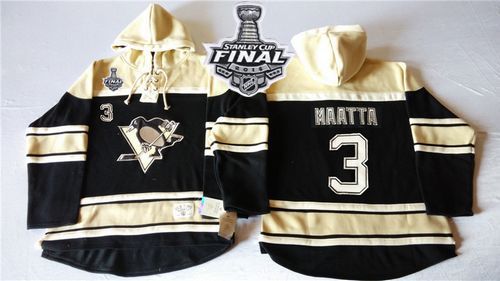 Penguins #3 Olli Maatta Black Sawyer Hooded Sweatshirt 2016 Stanley Cup Final Patch Stitched NHL Jersey Penguins #3 Olli Maatta Black Sawyer Hooded Sweatshirt 2016 Stanley Cup Final Patch Stitched NHL Jersey