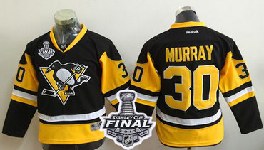 Penguins #30 Matt Murray Black Alternate 2017 Stanley Cup Final Patch Stitched Youth NHL Jersey Penguins #30 Matt Murray Black Alternate 2017 Stanley Cup Final Patch Stitched Youth NHL Jersey
