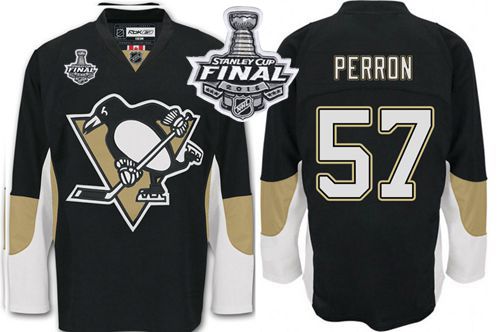 Penguins #57 David Perron Black Home 2016 Stanley Cup Final Patch Stitched NHL Jersey Penguins #57 David Perron Black Home 2016 Stanley Cup Final Patch Stitched NHL Jersey