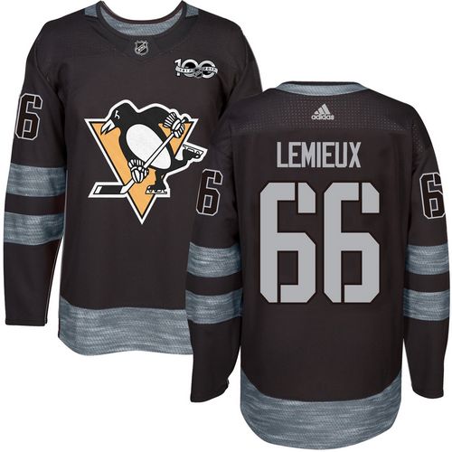 Penguins #66 Mario Lemieux Black 1917-2017 100th Anniversary Stitched NHL Jersey Penguins #66 Mario Lemieux Black 1917-2017 100th Anniversary Stitched NHL Jersey