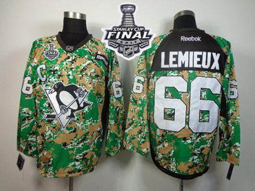 Penguins #66 Mario Lemieux Camo Veterans Day Practice 2017 Stanley Cup Final Patch Stitched NHL Jersey Penguins #66 Mario Lemieux Camo Veterans Day Practice 2017 Stanley Cup Final Patch Stitched NHL Jersey
